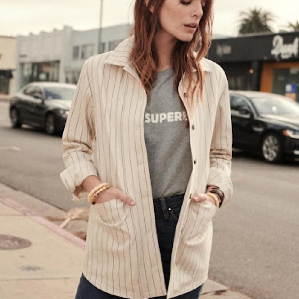 Sezane Will Jacket Striped Size S